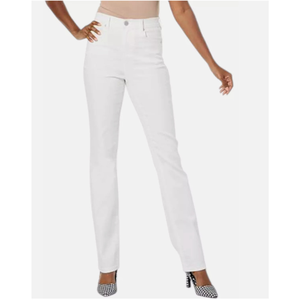 NWT DG2 Women's Stretch Bootcut 5 Pocket Jean White feminine comfy Chic Size-14